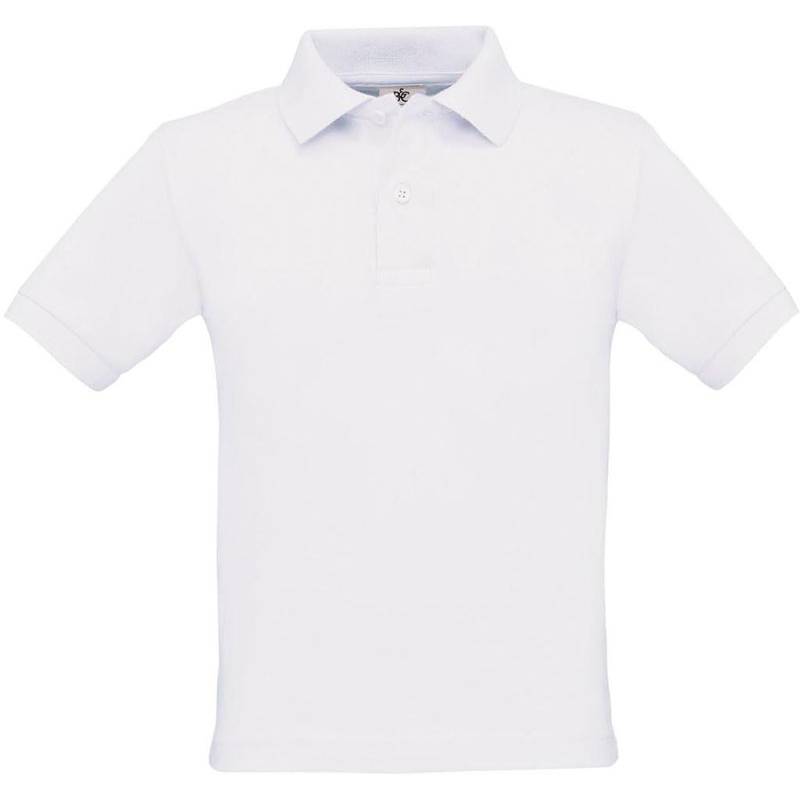 B&C | Safran /kids, Detské piqué polo, biela, 5-6 B&C | Safran /kids, Detské piqué polo, biela, 5-6
