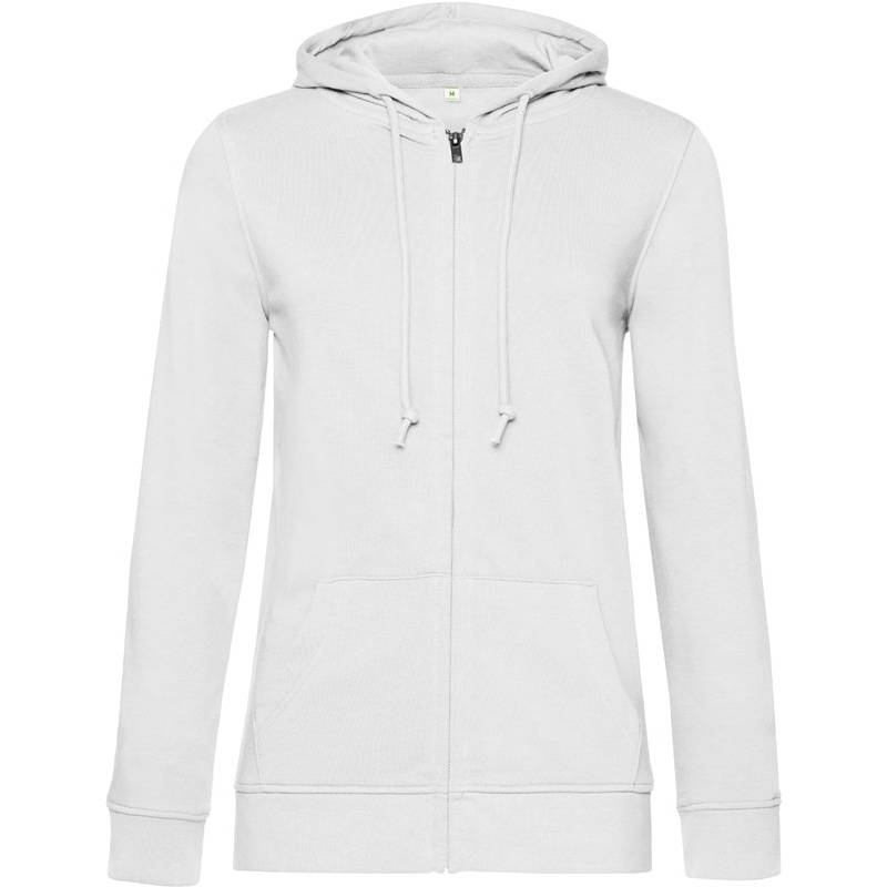 B&C | Inspire Zipped Hood /women, Dámská mikina s kapucí, bílá, XS B&C | Inspire Zipped Hood /women, Dámská mikina s kapucí, bílá, XS