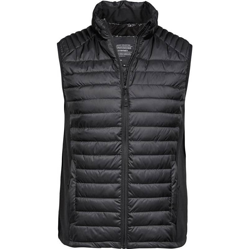 Tee Jays | 9624, Pánská vesta Crossover, černá - černá, S Tee Jays | 9624, Pánská vesta Crossover, černá - černá, S