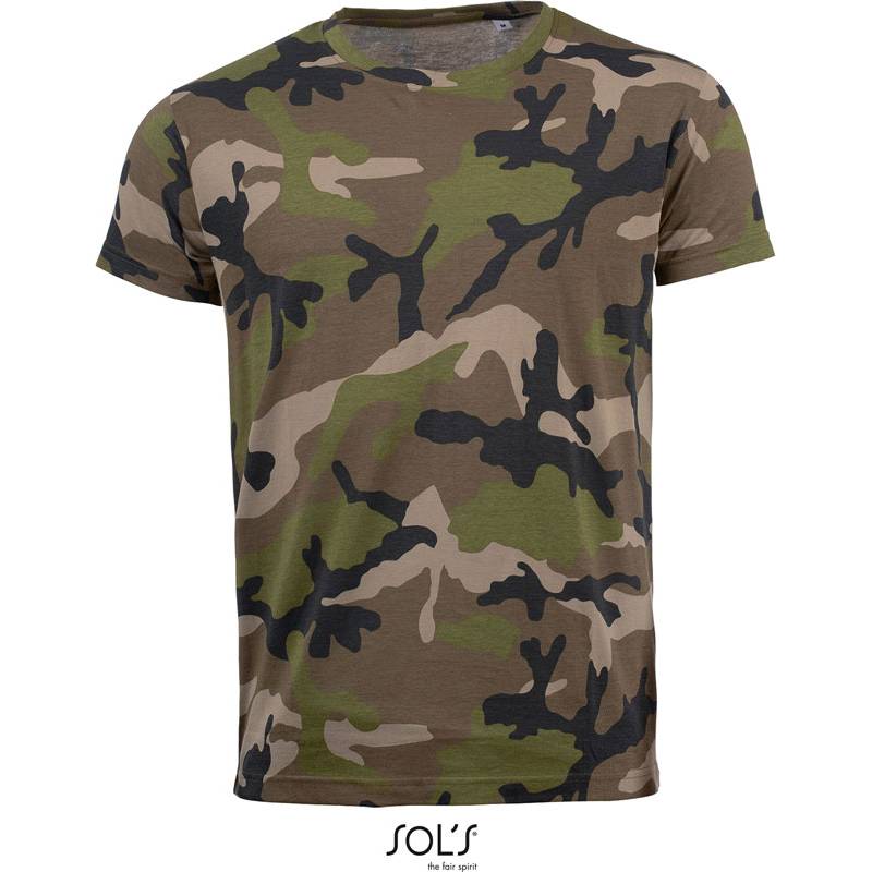 SOL'S | Camo Men, Pánské maskáčové tričko, kamufláž, S SOL'S | Camo Men, Pánské maskáčové tričko, kamufláž, S