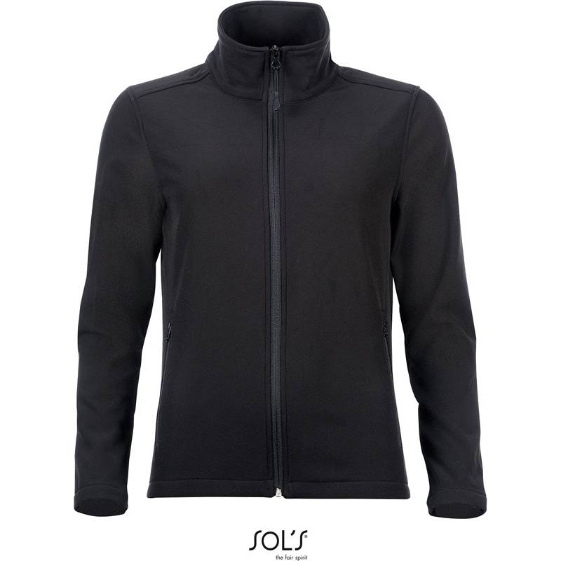 SOL'S | Race Women, Dámská 2-vrst. softshell. bunda, černá, S SOL'S | Race Women, Dámská 2-vrst. softshell. bunda, černá, S