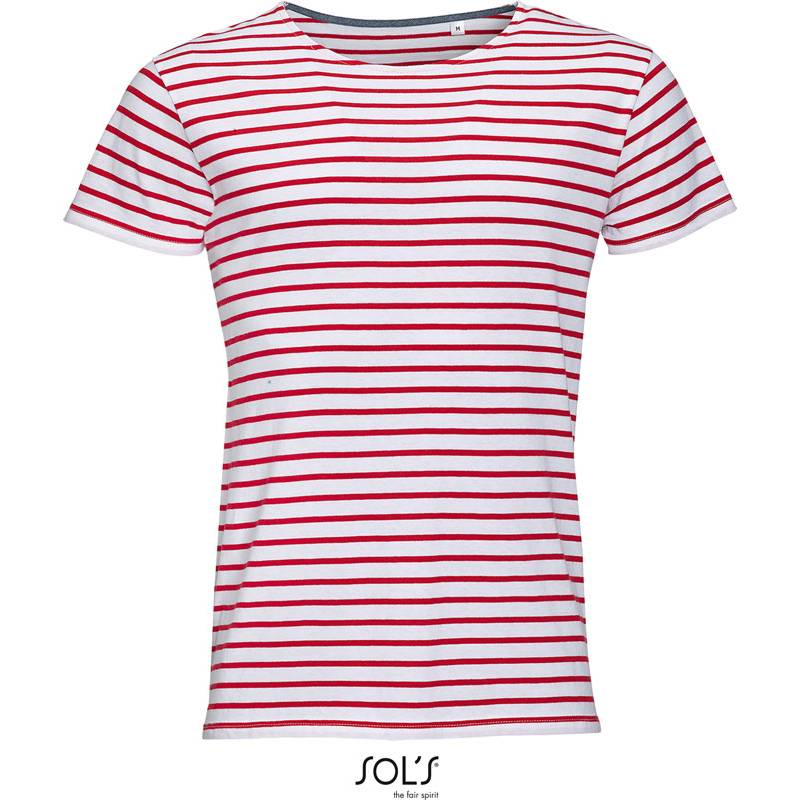 SOL'S | Miles Men, Pánské tričko, bílá - červená, S SOL'S | Miles Men, Pánské tričko, bílá - červená, S