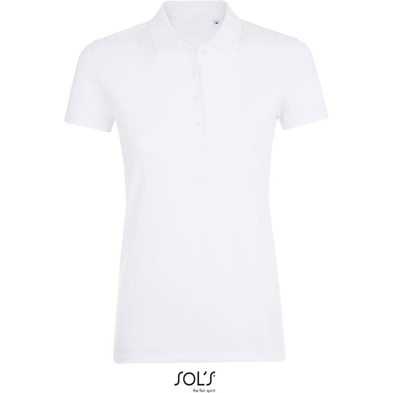 SOL'S | Phoenix Women, Dámské elastické piqué polo, bílá, S SOL'S | Phoenix Women, Dámské elastické piqué polo, bílá, S