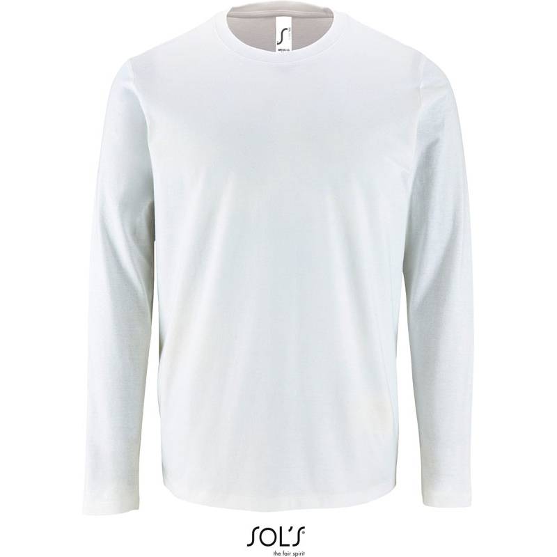 SOL'S | Imperial LSL Men, Pánske tričko s dl. rukávom, biela, S SOL'S | Imperial LSL Men, Pánske tričko s dl. rukávom, biela, S