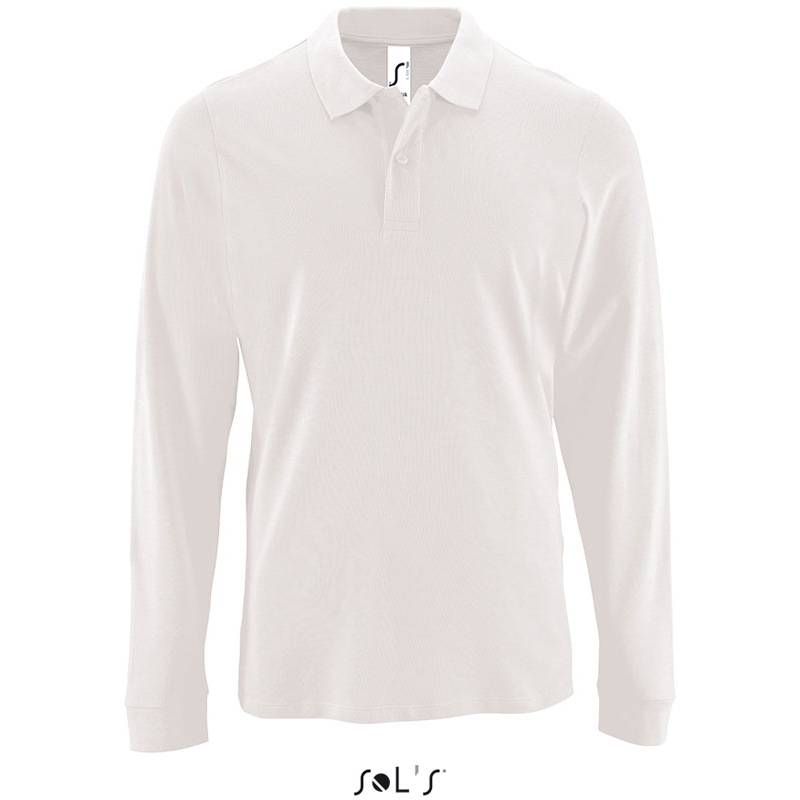 SOL'S | Perfect LSL Men, Pánské piqué polo s dl. rukávem, bílá, S SOL'S | Perfect LSL Men, Pánské piqué polo s dl. rukávem, bílá, S