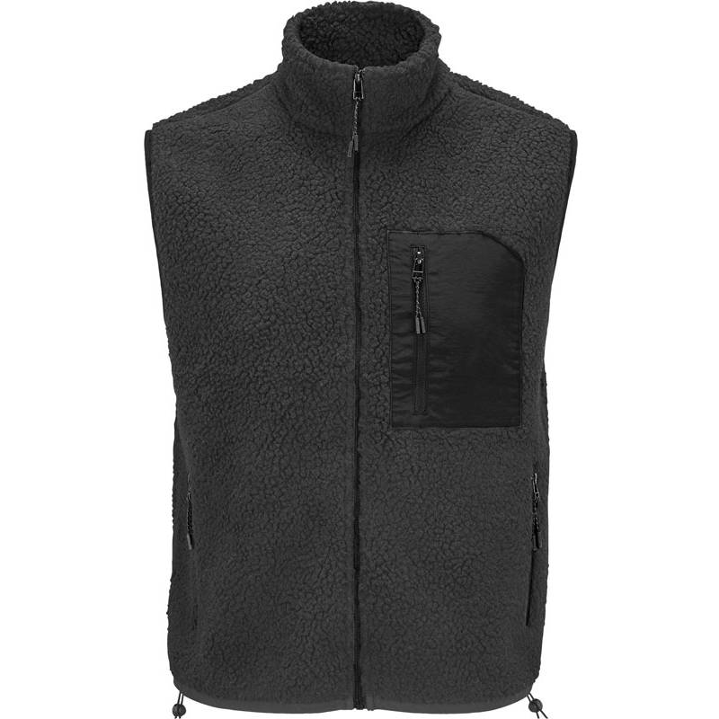 SOL'S | Fury Bodywarmer, Fleecová vesta Sherpa, sivá carbon - čierna, M SOL'S | Fury Bodywarmer, Fleecová vesta Sherpa, sivá carbon - čierna, M