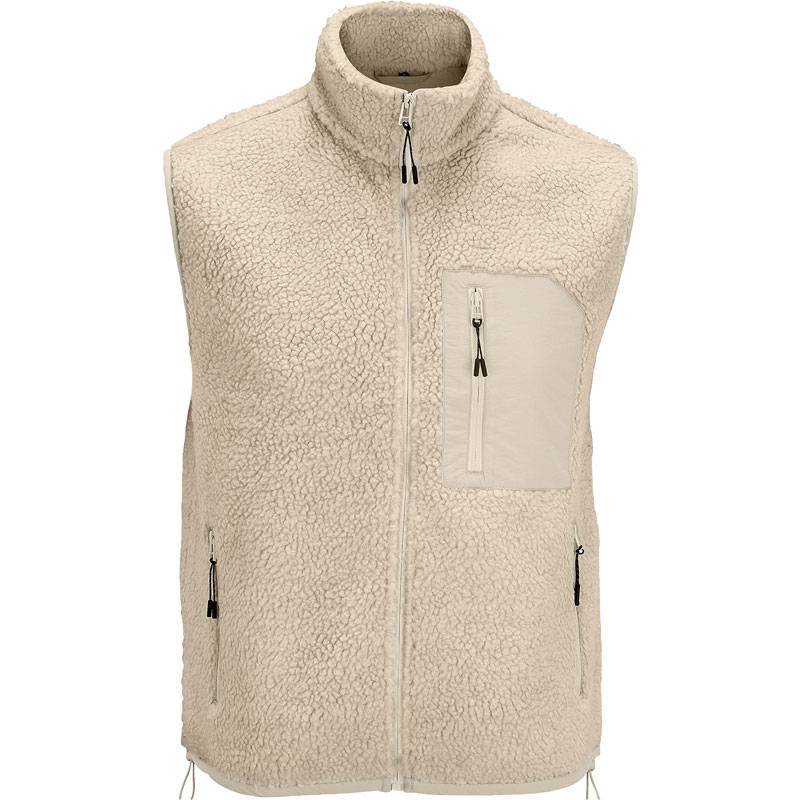 SOL'S | Fury Bodywarmer, Fleecová vesta Sherpa, hnedá beige, 3XL SOL'S | Fury Bodywarmer, Fleecová vesta Sherpa, hnedá beige, 3XL