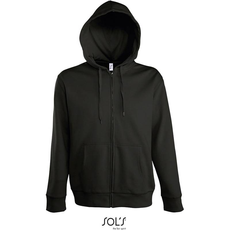 SOL'S | Seven Men, Pánská mikina s podšitou kapucí, černá, S SOL'S | Seven Men, Pánská mikina s podšitou kapucí, černá, S