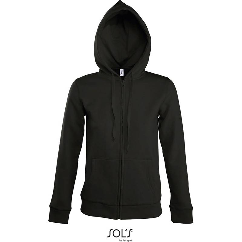 SOL'S | Seven Women, Dámská mikina s podšitou kapucí, černá, S SOL'S | Seven Women, Dámská mikina s podšitou kapucí, černá, S