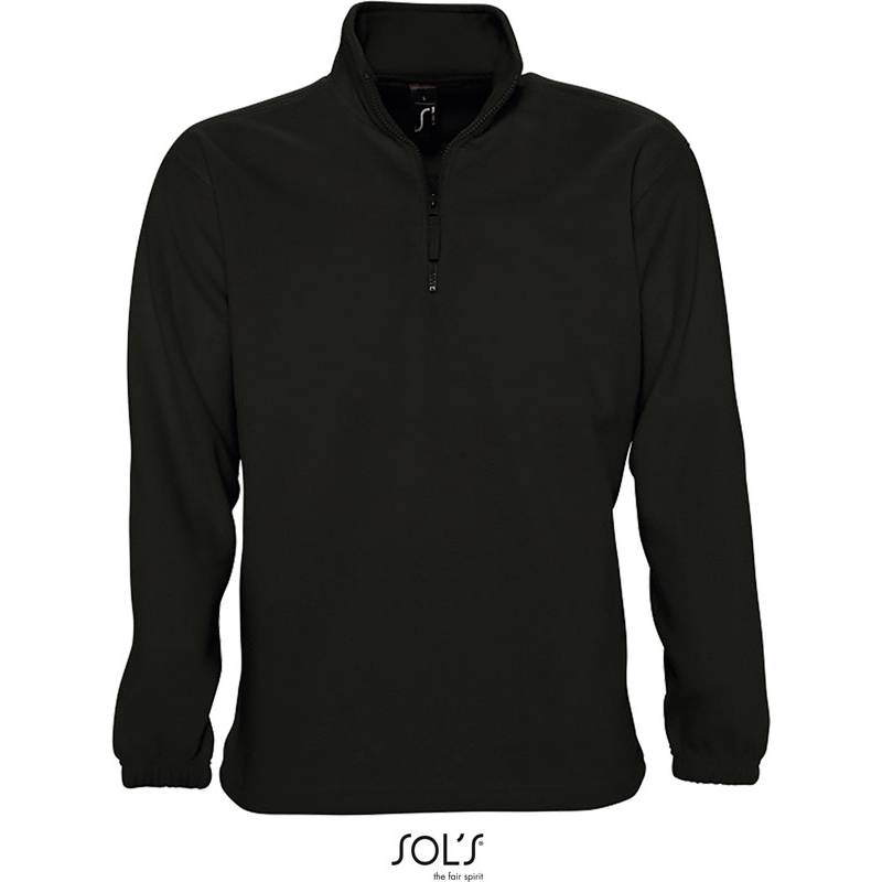 SOL'S | Ness, Fleecová mikina s 1/2 zipsom, čierna, S SOL'S | Ness, Fleecová mikina s 1/2 zipsom, čierna, S