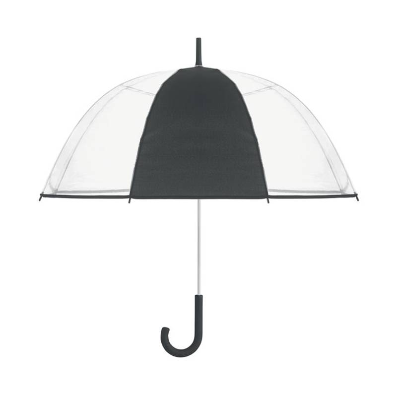 Průhledný 23palcový deštník, černá Průhledný 23palcový deštník, černá