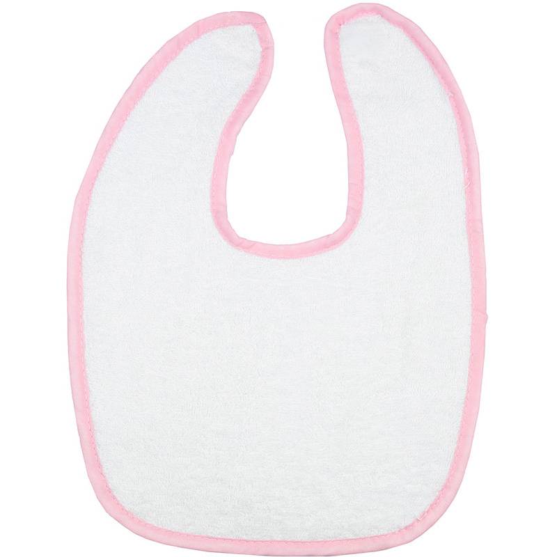 The One | Baby Bib, Dětský bryndák, bílá - pink, onesize The One | Baby Bib, Dětský bryndák, bílá - pink, onesize