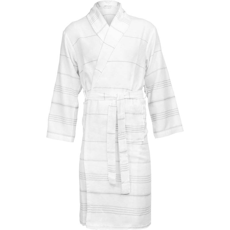The One | Hamam Bathrobe, Hamam župan, biela - grey, S/M The One | Hamam Bathrobe, Hamam župan, biela - grey, S/M