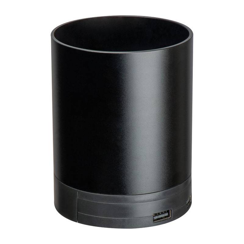 Držák na pero z recyklovaného hliníku, černá Držák na pero z recyklovaného hliníku, černá