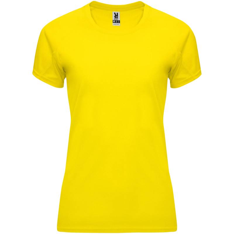 Bahrain dámské sportovní tričko s krátkým rukávem, Žlutá, S Bahrain dámské sportovní tričko s krátkým rukávem, Žlutá, S