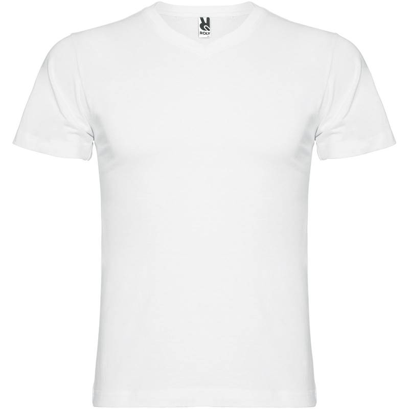 Samoyedo pánske tričko s krátkym rukávom s výstrihom do V, biela, 3XL Samoyedo pánske tričko s krátkym rukávom s výstrihom do V, biela, 3XL