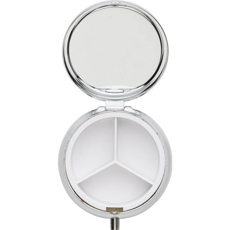 Železná krabička na pilulky Zara, šedá stříbrná Železná krabička na pilulky Zara, šedá stříbrná