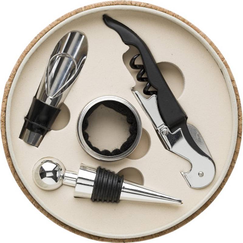 Korkový set na víno Milana, hnědá Korkový set na víno Milana, hnědá