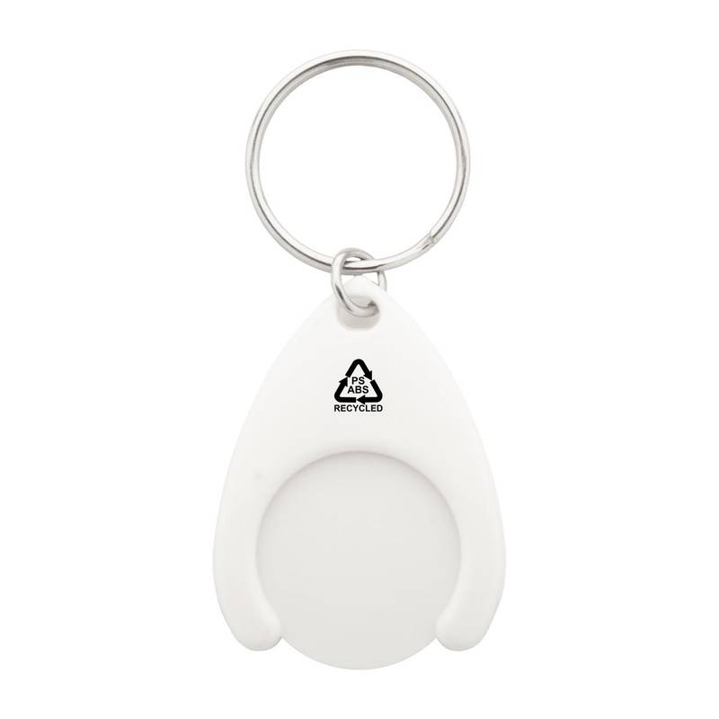 Neppy RABS prívesok na kľúče so žetónom do vozíka, biela Neppy RABS prívesok na kľúče so žetónom do vozíka, biela