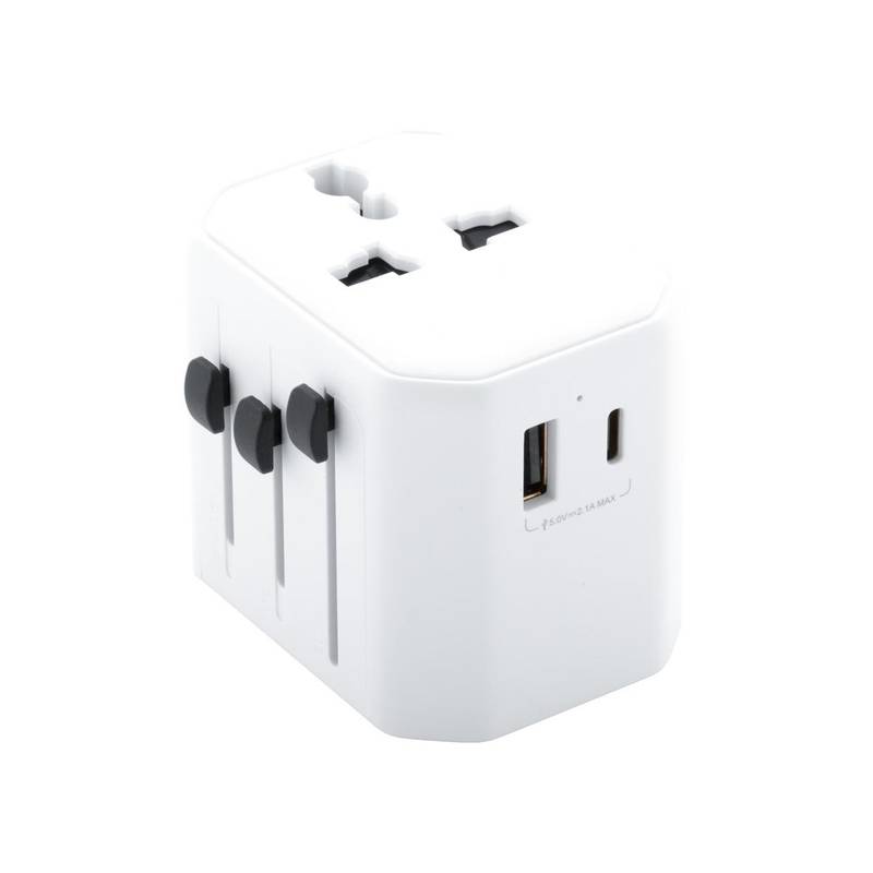 Jetsetter cestovní adaptér, bílá Jetsetter cestovní adaptér, bílá