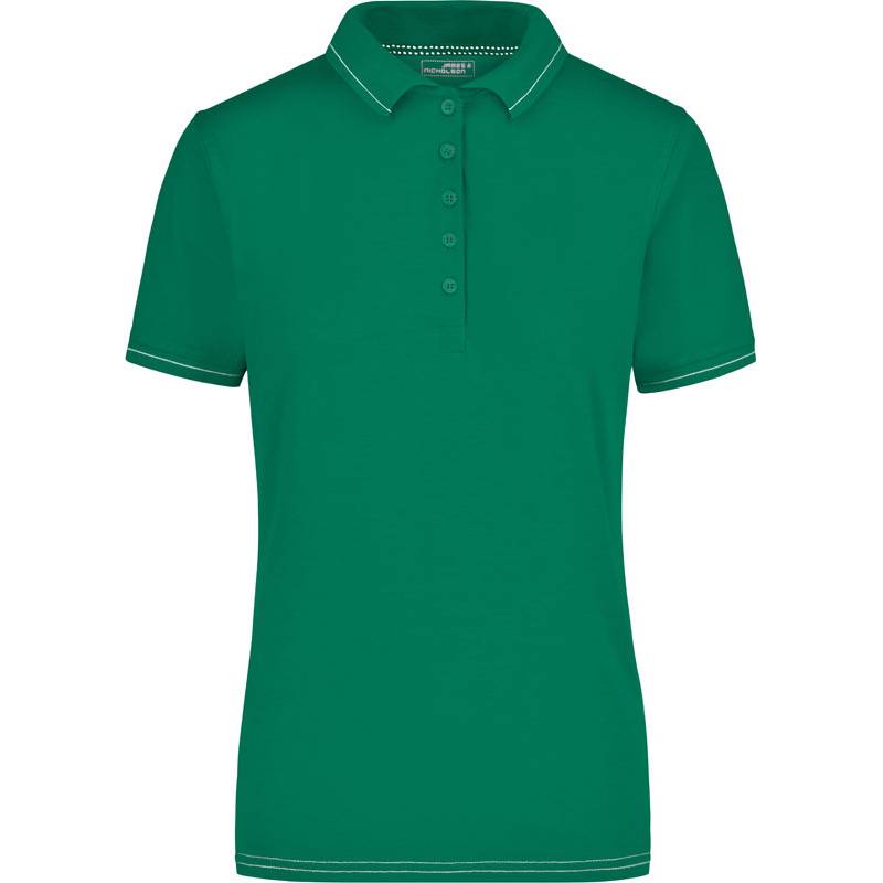 James & Nicholson | JN 568, Dámské žerzejové elastické polo, zelená irish - bílá, S James & Nicholson | JN 568, Dámské žerzejové elastické polo, zelená irish - bílá, S