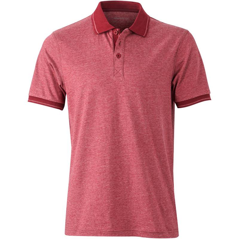James & Nicholson | JN 706, Pánske polo, červená wine melange - červená wine, S James & Nicholson | JN 706, Pánske polo, červená wine melange - červená wine, S