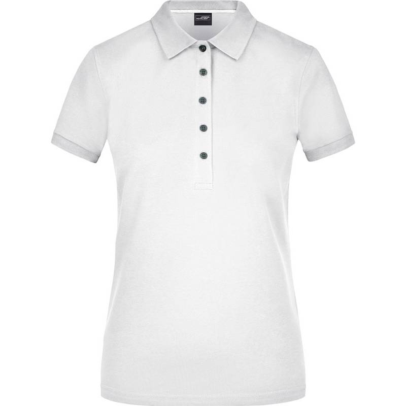 James & Nicholson | JN 707, Dámske pima piqué polo, biela, S James & Nicholson | JN 707, Dámske pima piqué polo, biela, S