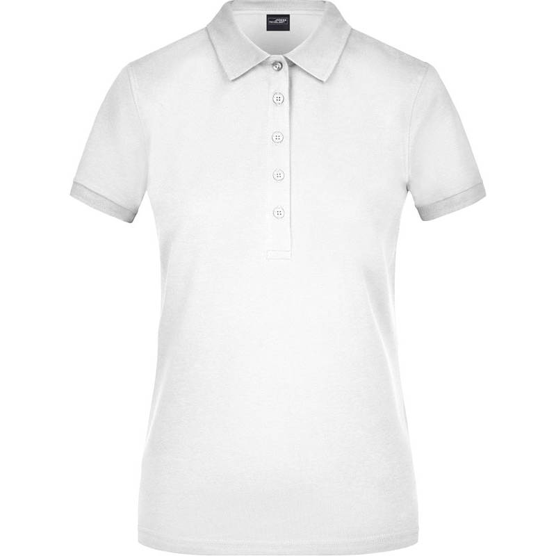 James & Nicholson | JN 709, Dámske piqué polo, biela, S James & Nicholson | JN 709, Dámske piqué polo, biela, S