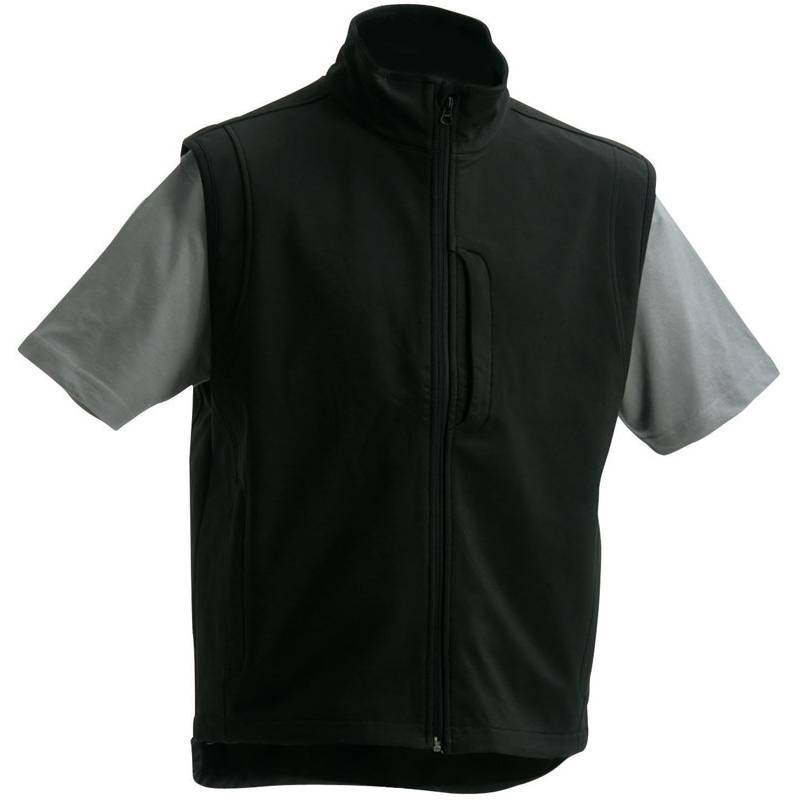 James & Nicholson | JN 136, Pánská 3-vrstvá softshell vesta, černá, S James & Nicholson | JN 136, Pánská 3-vrstvá softshell vesta, černá, S