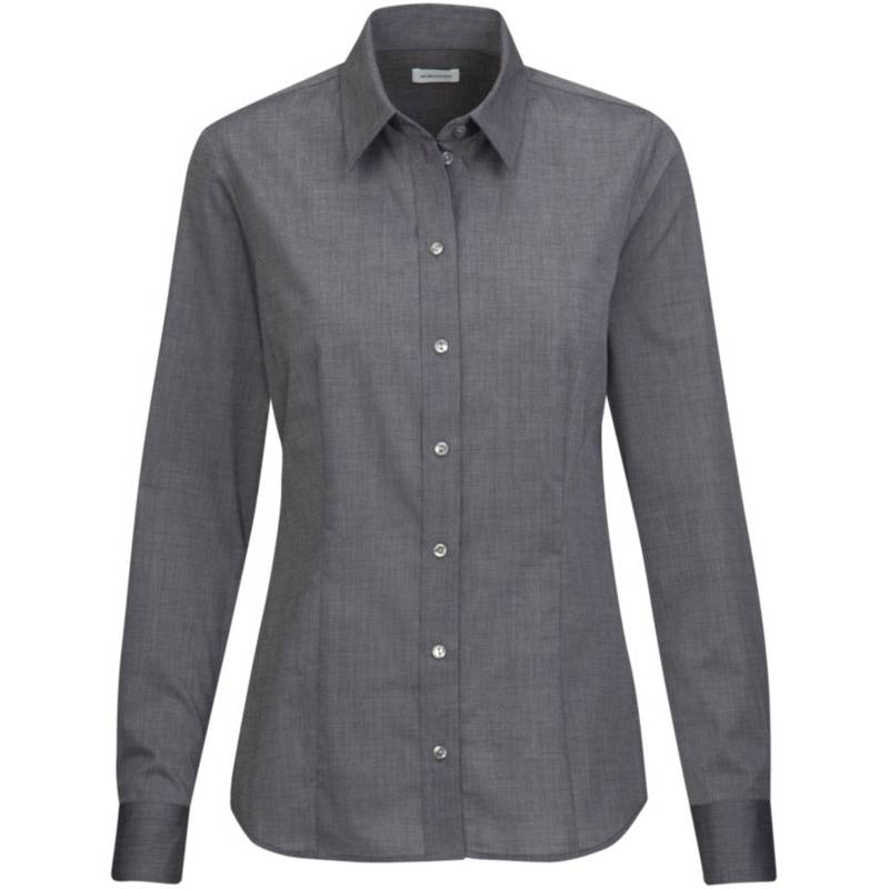 SST | Blouse Regular LSL, Popelínová dámská košile s dl. rukávem, šedá anthracite, 48 SST | Blouse Regular LSL, Popelínová dámská košile s dl. rukávem, šedá anthracite, 48