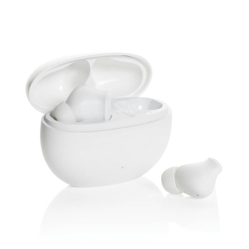 Hybridné ANC/ENC slúchadlá do uší Prolink z RCS rec. plastu, biela Hybridné ANC/ENC slúchadlá do uší Prolink z RCS rec. plastu, biela