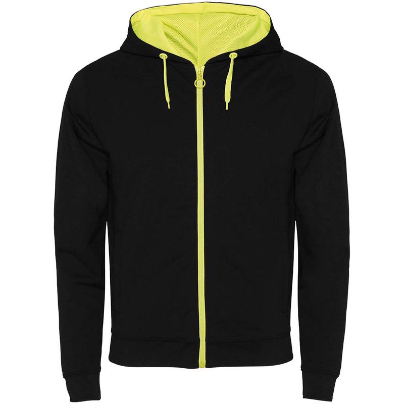 Unisex mikina Fuji, černá - žlutá fluor, M Unisex mikina Fuji, černá - žlutá fluor, M