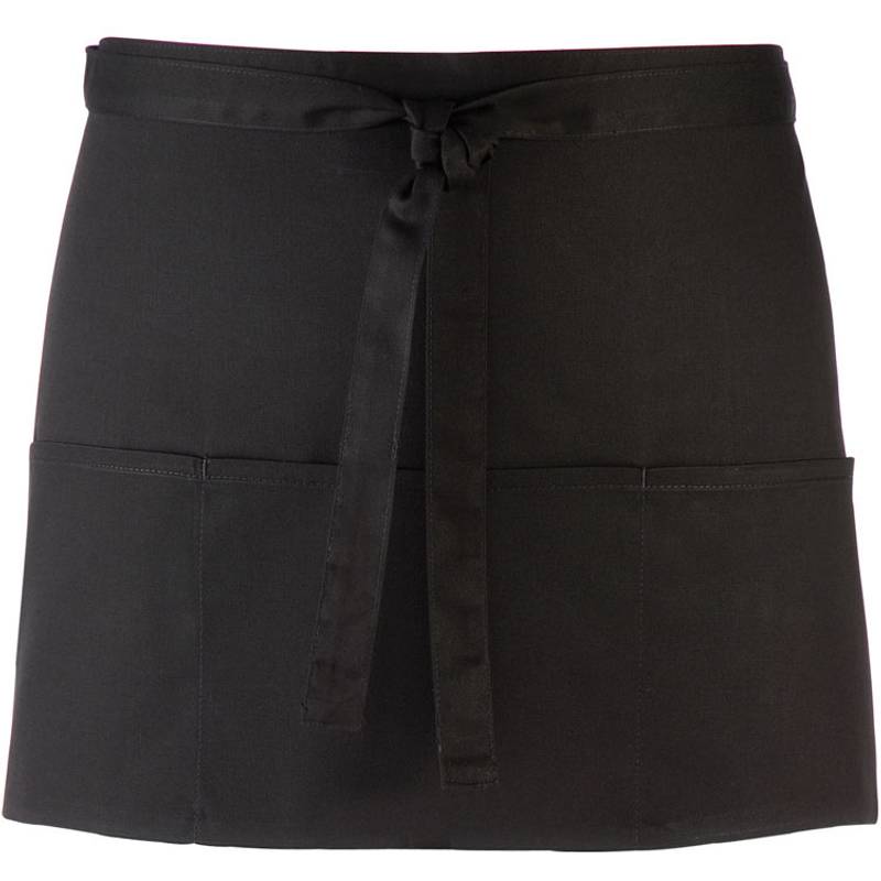 Premier | PR155, Krátka zástera do pása s vreckom "Colours", čierna Premier | PR155, Krátka zástera do pása s vreckom "Colours", čierna