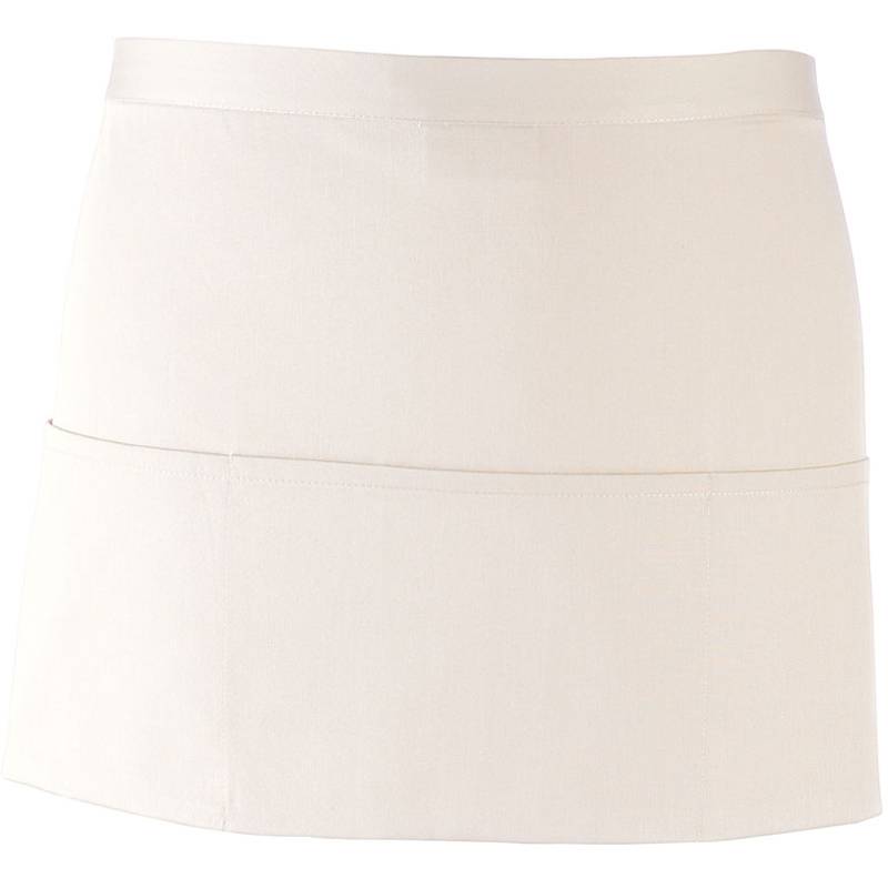 Premier | PR155, Krátká zástěra do pasu s kapsou "Colours", bílá Premier | PR155, Krátká zástěra do pasu s kapsou "Colours", bílá