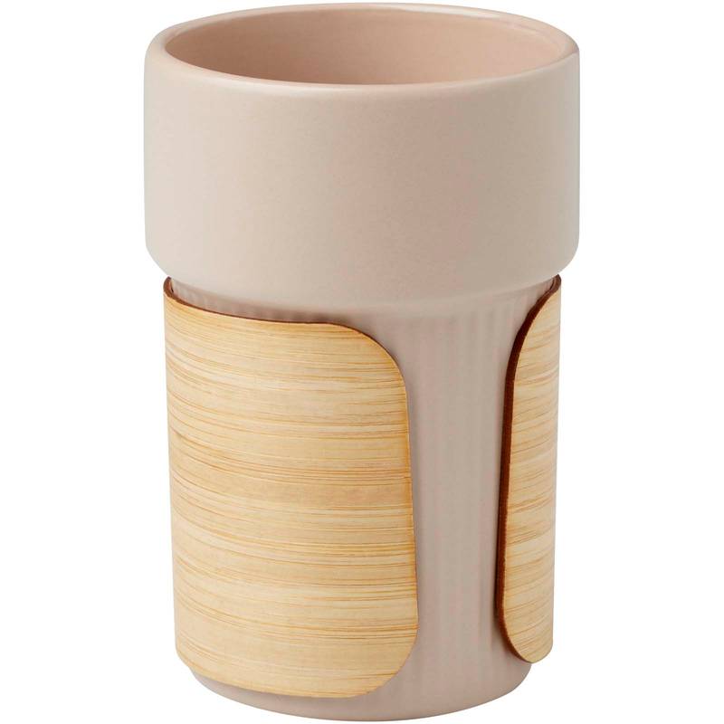 Fika 340ml kelímek s bambusovým potahem, hnědá Oatmeal - hnědá Fika 340ml kelímek s bambusovým potahem, hnědá Oatmeal - hnědá