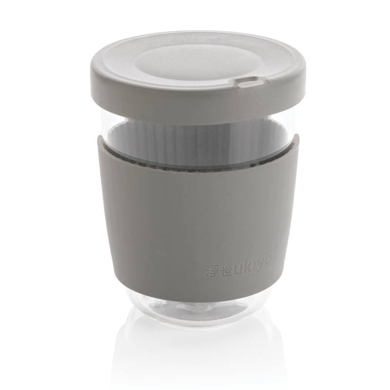 Pohár so silikónovým vrchnákom a úchopom Ukiyo Pohár so silikónovým vrchnákom a úchopom Ukiyo