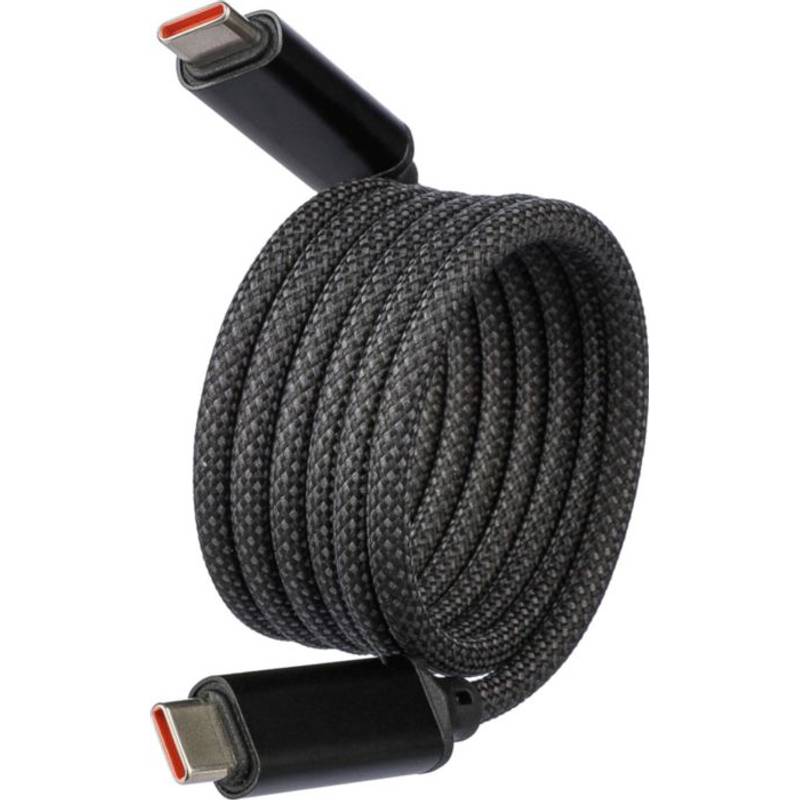 Nylonový nabíjací kábel Janet, čierna Nylonový nabíjací kábel Janet, čierna