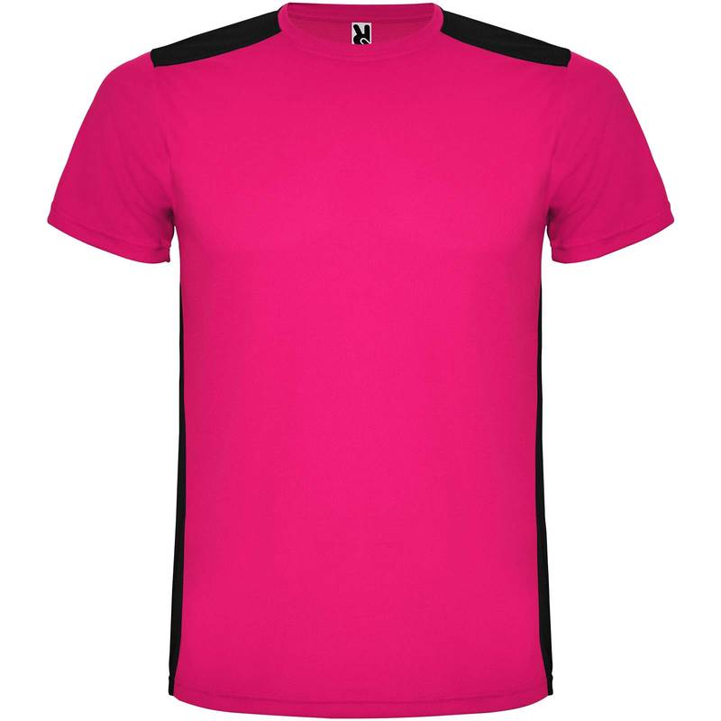 Detroit unisex sportovní tričko s krátkým rukávem, růžová - černá, S Detroit unisex sportovní tričko s krátkým rukávem, růžová - černá, S