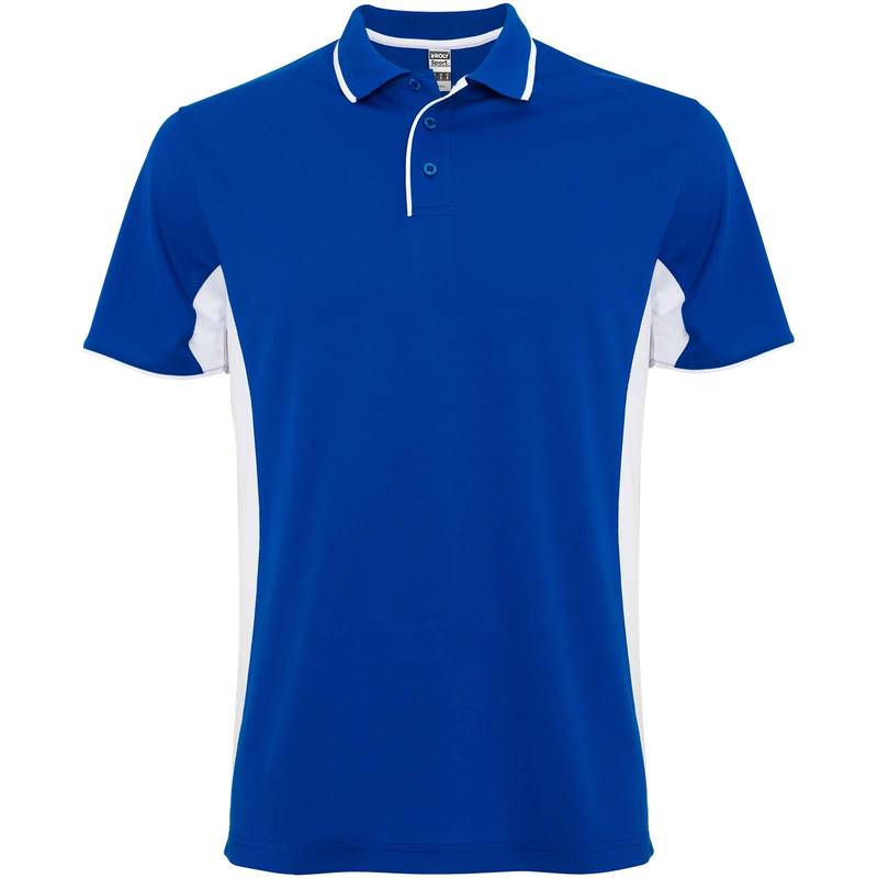Montmelo unisex sportovní polokošile s krátkým rukávem, modrá Royal - bílá, S Montmelo unisex sportovní polokošile s krátkým rukávem, modrá Royal - bílá, S