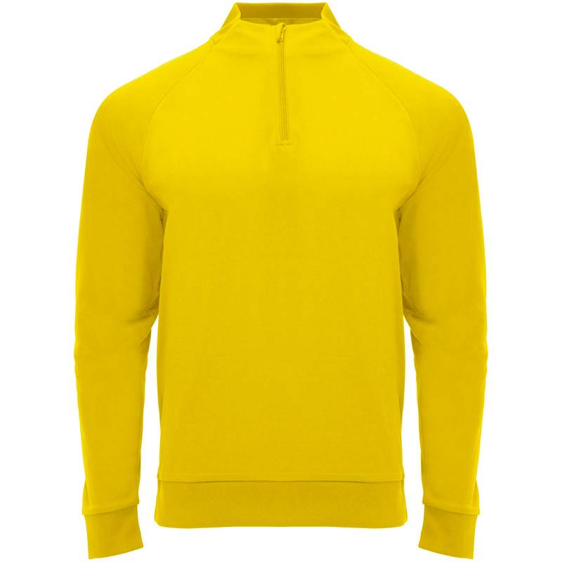 Epiro unisex mikina s dlhým rukávom a štvrtinovým zipsom, žltá, S Epiro unisex mikina s dlhým rukávom a štvrtinovým zipsom, žltá, S