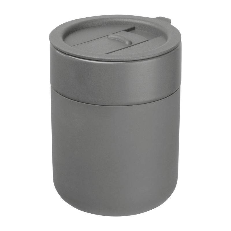 Keramický pohár se silikonovým povrchem, 340ml, šedá Keramický pohár se silikonovým povrchem, 340ml, šedá