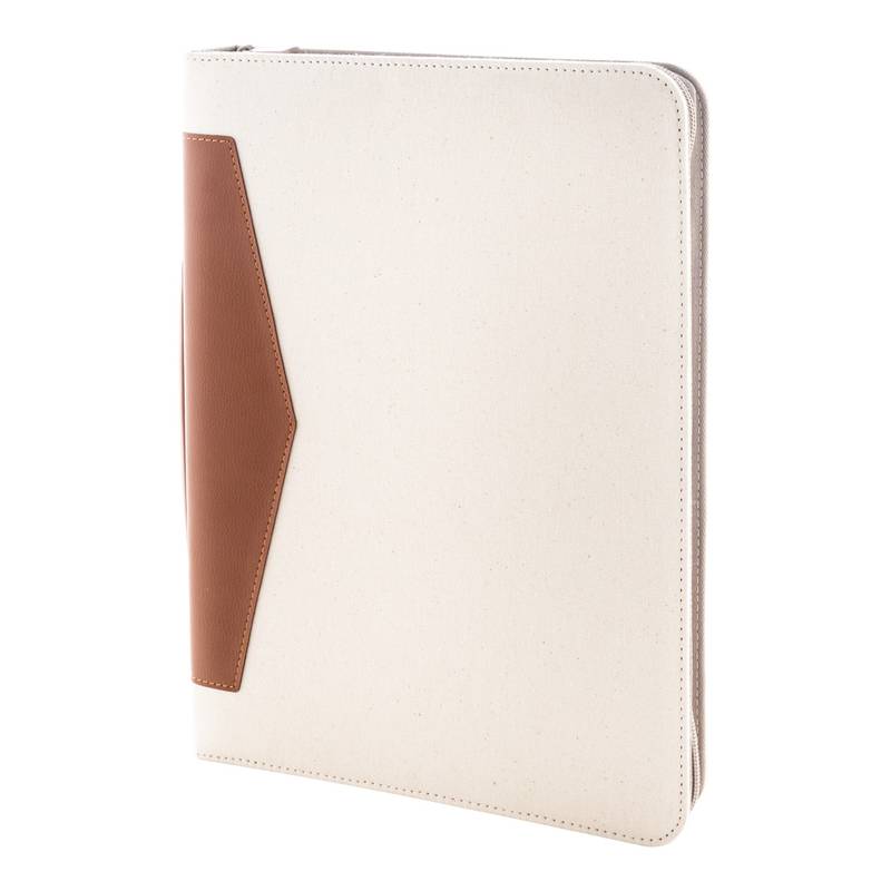 Carbasa Zip sloha na dokumenty z recyklovaného plátna, hnědá natural Carbasa Zip sloha na dokumenty z recyklovaného plátna, hnědá natural