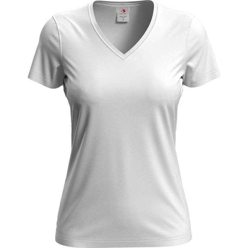 Classic-T V-neck Tričko dámske STEDMAN, biela, XS Classic-T V-neck Tričko dámske STEDMAN, biela, XS