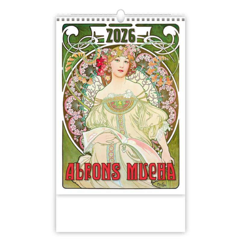 Kalendár Alfons Mucha, 2026 Kalendár Alfons Mucha, 2026