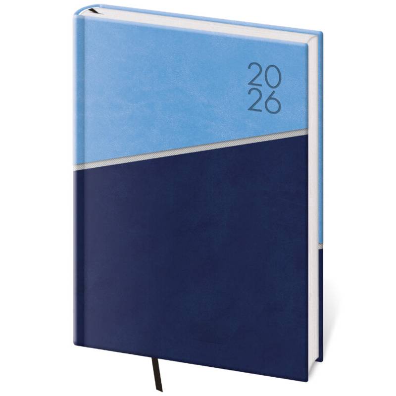 Týždenný diár A5 Line modrý, 2026 Týždenný diár A5 Line modrý, 2026