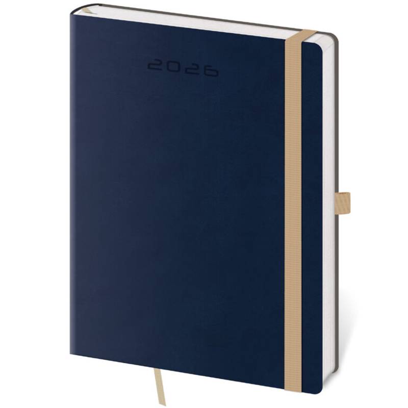 Týždenný diár B6 Flexies tmavomodrý s pútkom, 2026 Týždenný diár B6 Flexies tmavomodrý s pútkom, 2026
