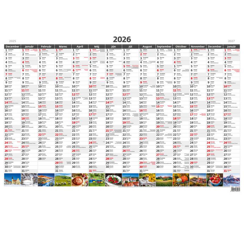 Plánovacia ročná mapa A1 - obrázková, 2026 Plánovacia ročná mapa A1 - obrázková, 2026