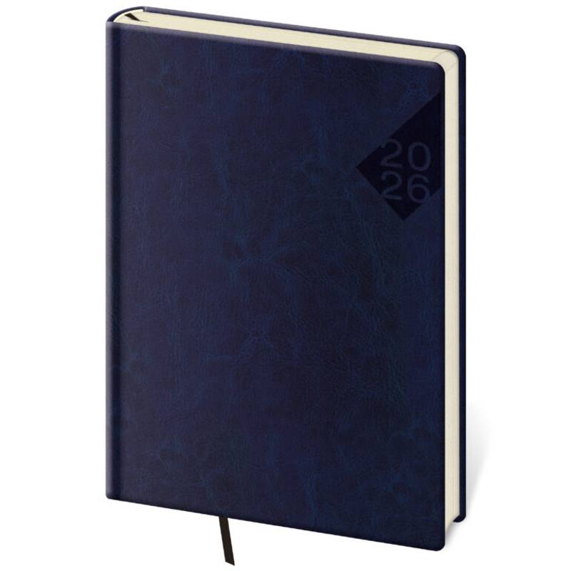 Týždenný diár A5 Nebrasca modrý, 2026 Týždenný diár A5 Nebrasca modrý, 2026