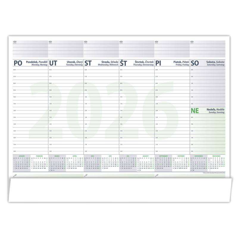 Pracovná podložka s kalendáriom 2026 Pracovná podložka s kalendáriom 2026