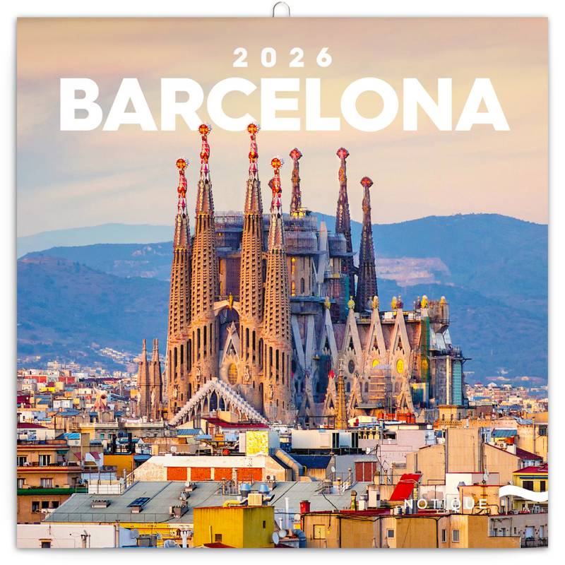 NOTIQUE Poznámkový kalendář Barcelona 2026, 30 x 30 cm NOTIQUE Poznámkový kalendář Barcelona 2026, 30 x 30 cm